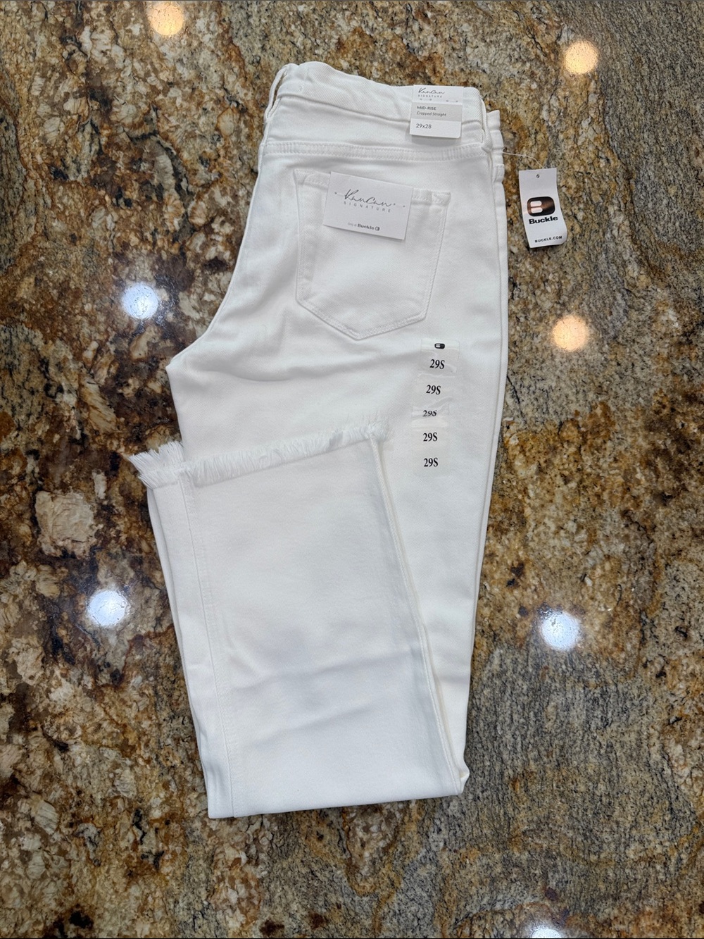 KanCan White Ankle Crop Jeans
